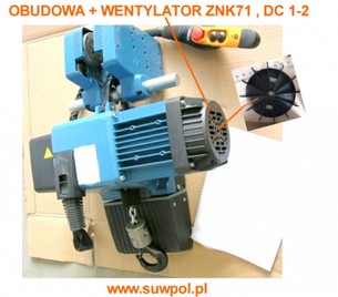 Obudowa + wentylator wciągnika ZNK71 (71785033)